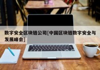 数字安全区块链公司[中国区块链数字安全与发展峰会]